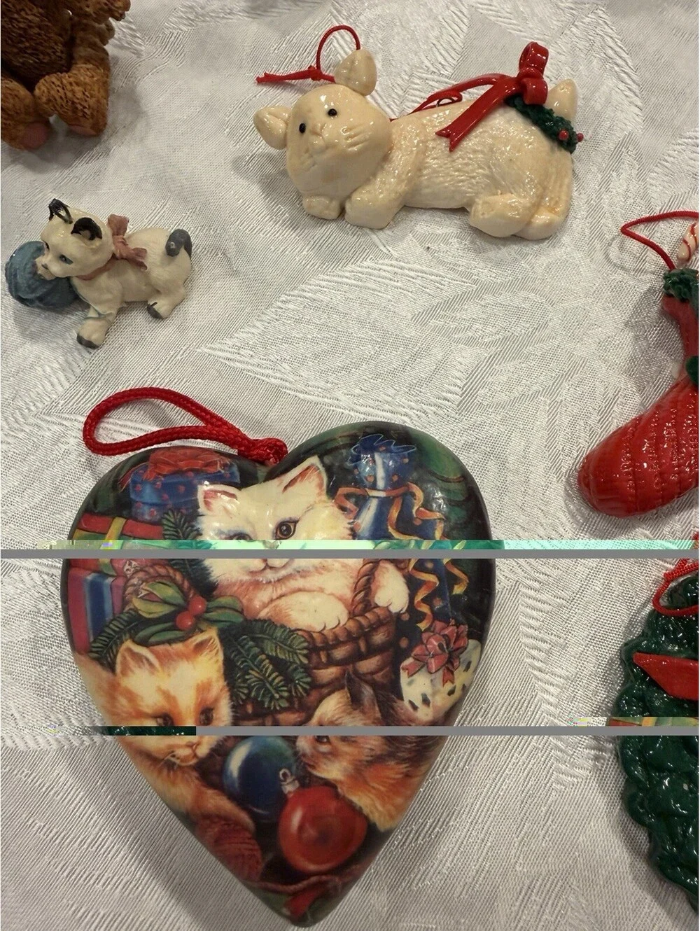 Christmas Ornaments Cat Theme Lot Of  19